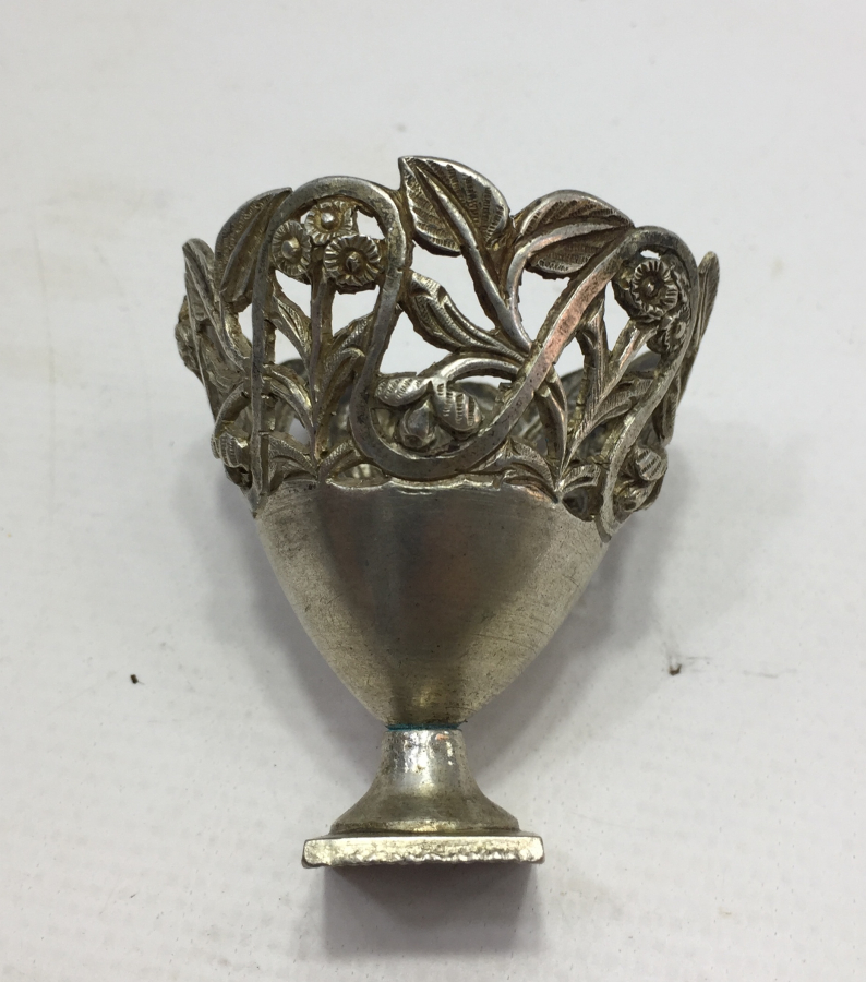 OSMANLI DÖNEMİ KABARTMA İŞÇİLİKLİ GÜMÜŞ FİNCAN ZARFI