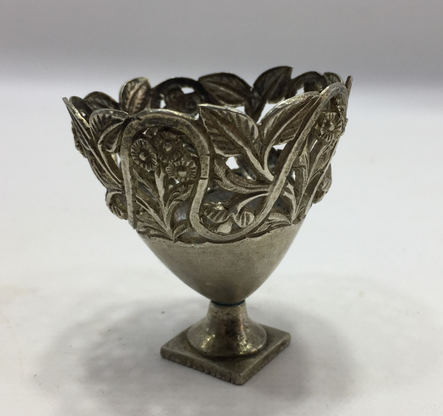 OSMANLI DÖNEMİ KABARTMA İŞÇİLİKLİ GÜMÜŞ FİNCAN ZARFI