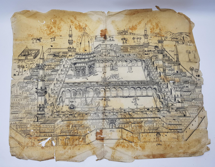 OSMANLI DÖNEMİ MESCİDİ NEBEVİ GÖRSELLİ ÇİNİ MÜREKKEBİ ÇALIŞMA