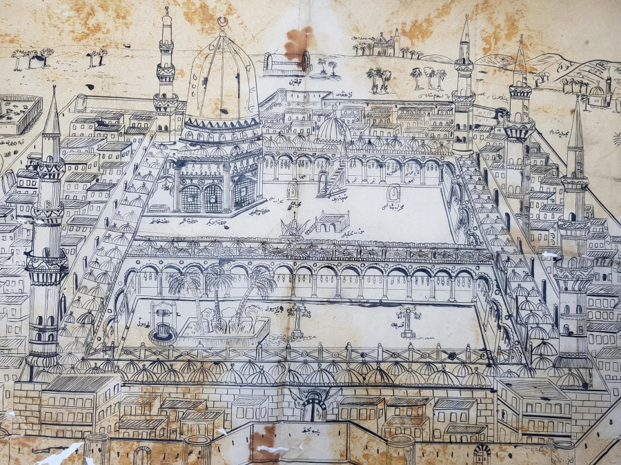 OSMANLI DÖNEMİ MESCİDİ NEBEVİ GÖRSELLİ ÇİNİ MÜREKKEBİ ÇALIŞMA