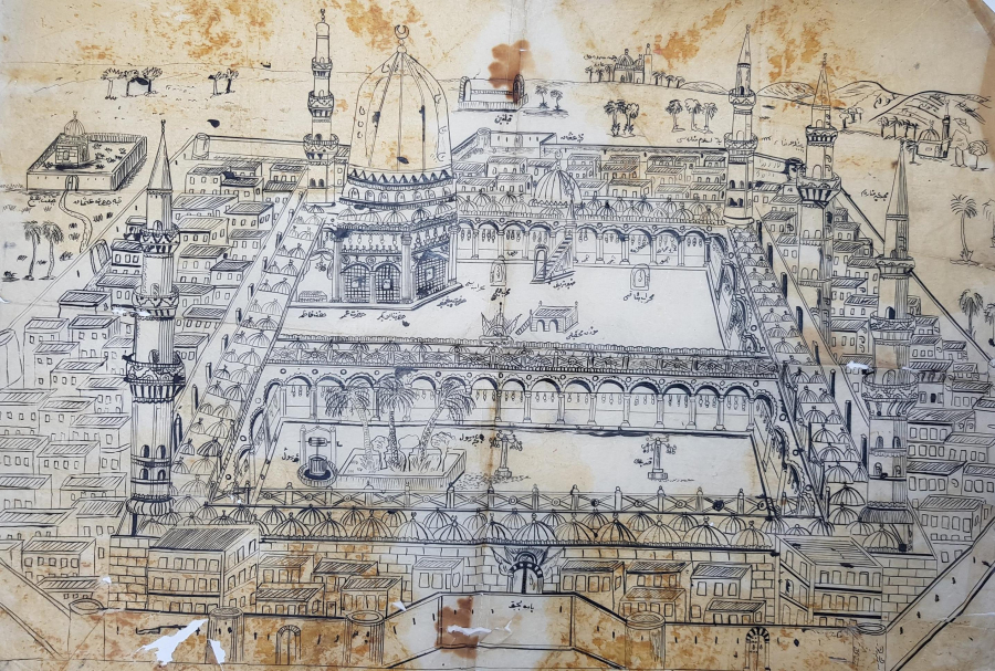 OSMANLI DÖNEMİ MESCİDİ NEBEVİ GÖRSELLİ ÇİNİ MÜREKKEBİ ÇALIŞMA