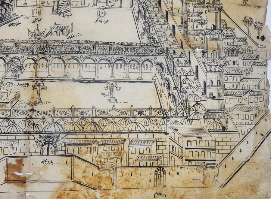 OSMANLI DÖNEMİ MESCİDİ NEBEVİ GÖRSELLİ ÇİNİ MÜREKKEBİ ÇALIŞMA