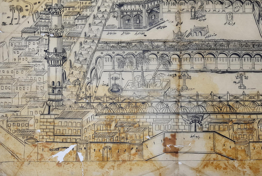 OSMANLI DÖNEMİ MESCİDİ NEBEVİ GÖRSELLİ ÇİNİ MÜREKKEBİ ÇALIŞMA