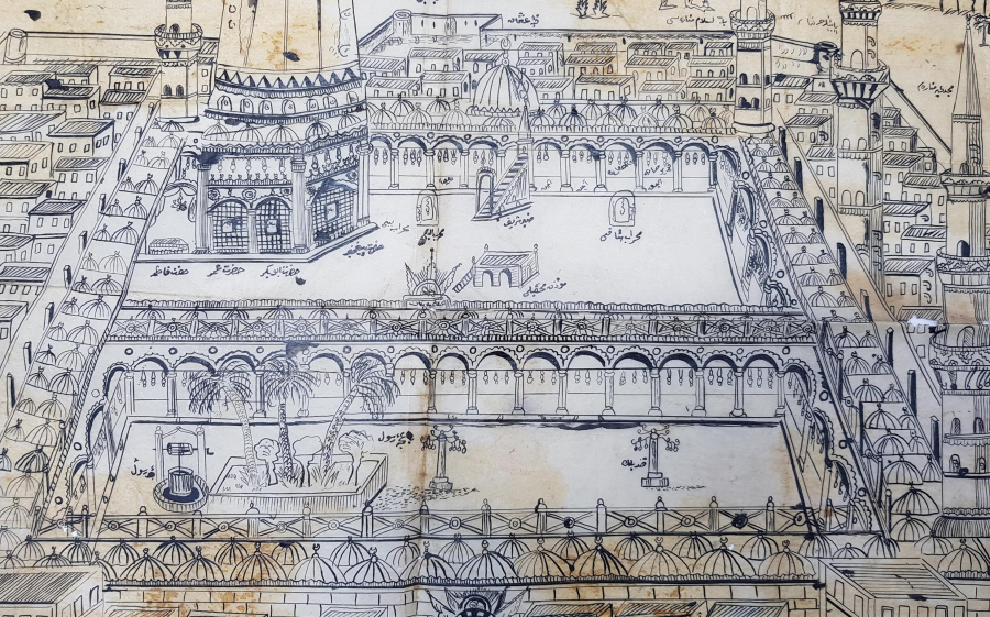 OSMANLI DÖNEMİ MESCİDİ NEBEVİ GÖRSELLİ ÇİNİ MÜREKKEBİ ÇALIŞMA