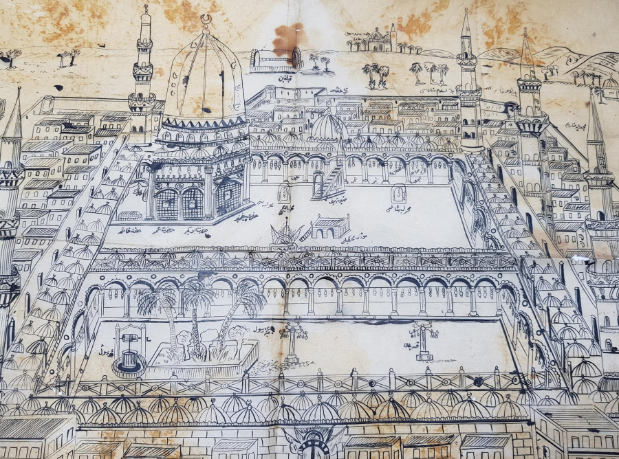 OSMANLI DÖNEMİ MESCİDİ NEBEVİ GÖRSELLİ ÇİNİ MÜREKKEBİ ÇALIŞMA