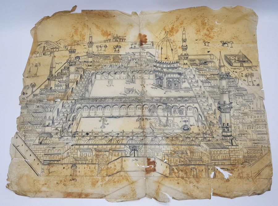 OSMANLI DÖNEMİ MESCİDİ NEBEVİ GÖRSELLİ ÇİNİ MÜREKKEBİ ÇALIŞMA