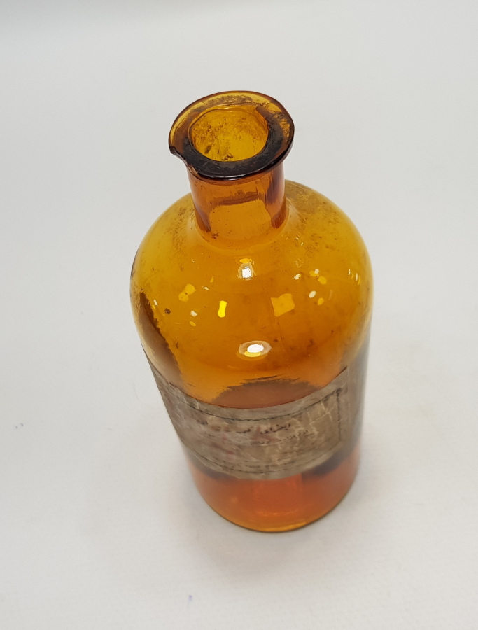 OSMANLICA YAZILI ECZA ŞİŞESİ 