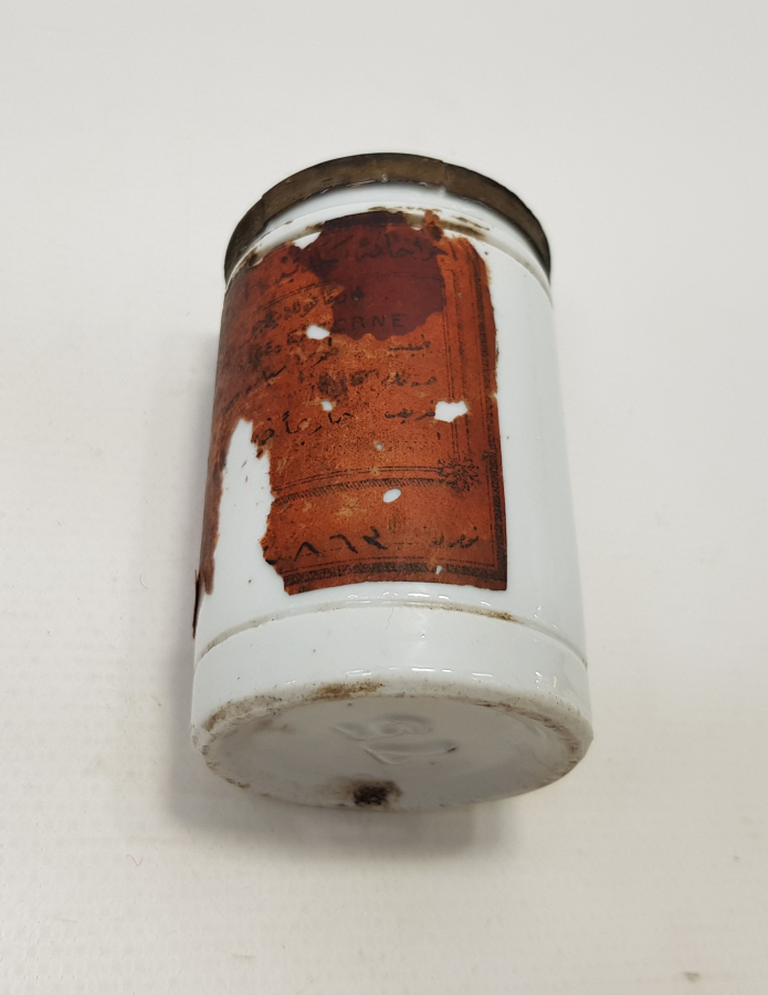 OSMANLICA YAZILI OPAL İLAÇ ŞİŞESİ 