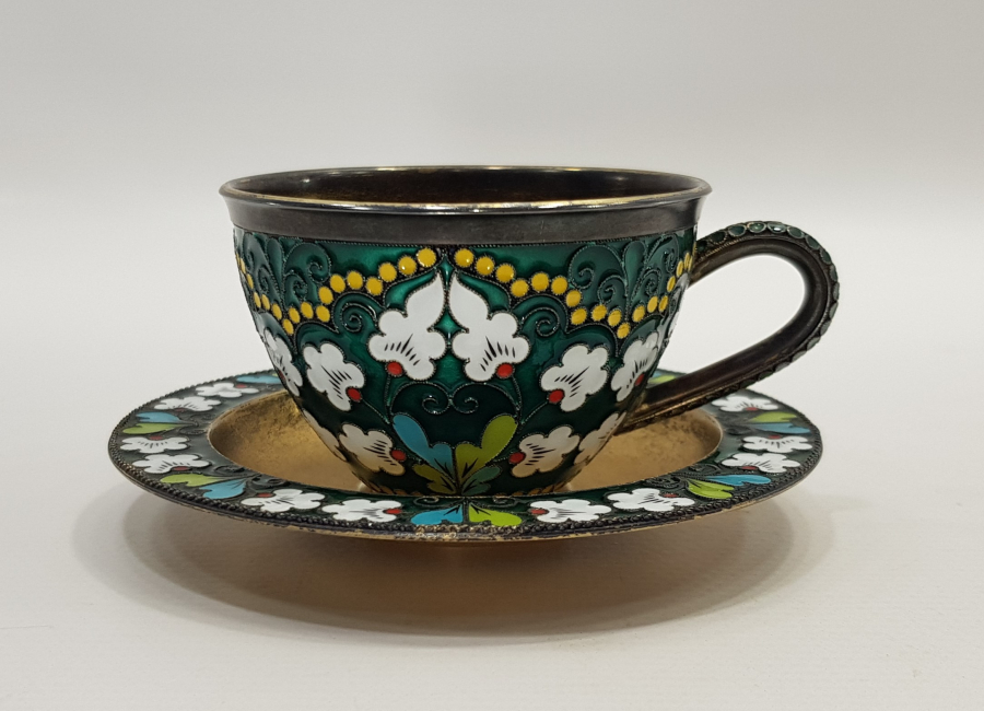 RUS YAPIMI 84 DAMGALI, MİNELİ GÜMÜŞ FİNCAN 