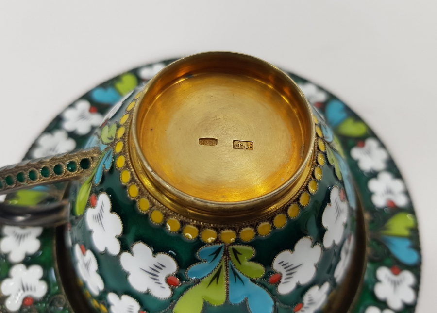 RUS YAPIMI 84 DAMGALI, MİNELİ GÜMÜŞ FİNCAN 