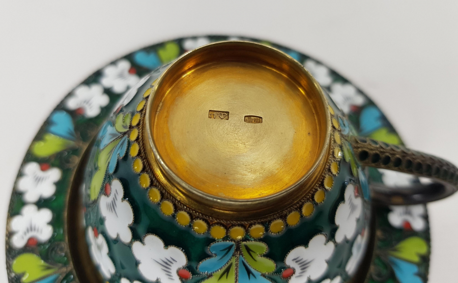 RUS YAPIMI 84 DAMGALI, MİNELİ GÜMÜŞ FİNCAN 