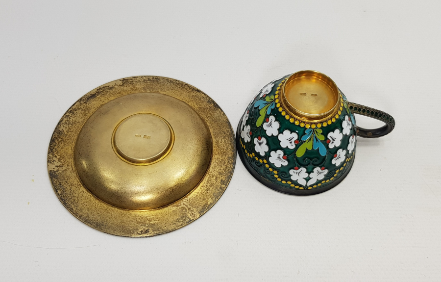 RUS YAPIMI 84 DAMGALI, MİNELİ GÜMÜŞ FİNCAN 