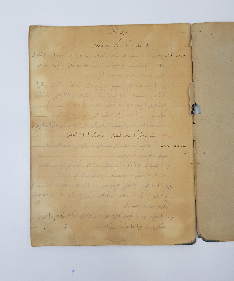 SİGORTACILIKLA İLGİLİ OSMANLICA EL YAZMA DEFTER