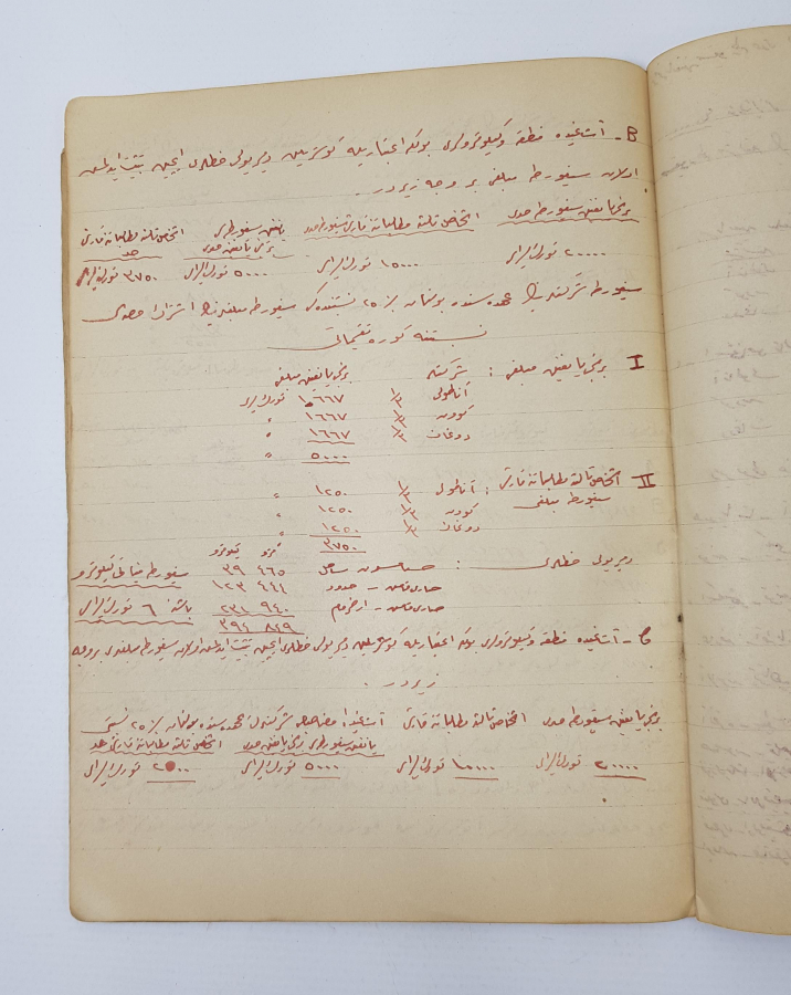 SİGORTACILIKLA İLGİLİ OSMANLICA EL YAZMA DEFTER