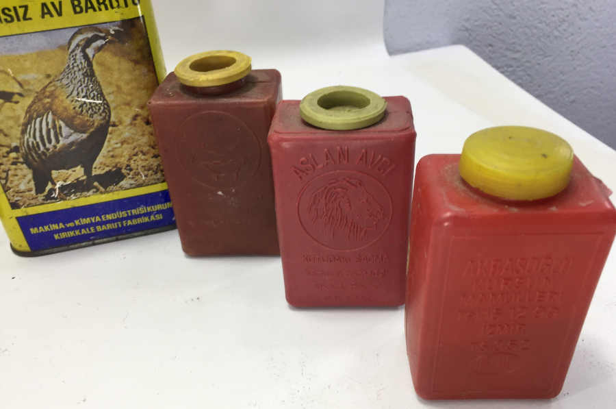 ANTİKA FİŞEK DOLDURMA APARATI BARUT VE SAÇMALARI