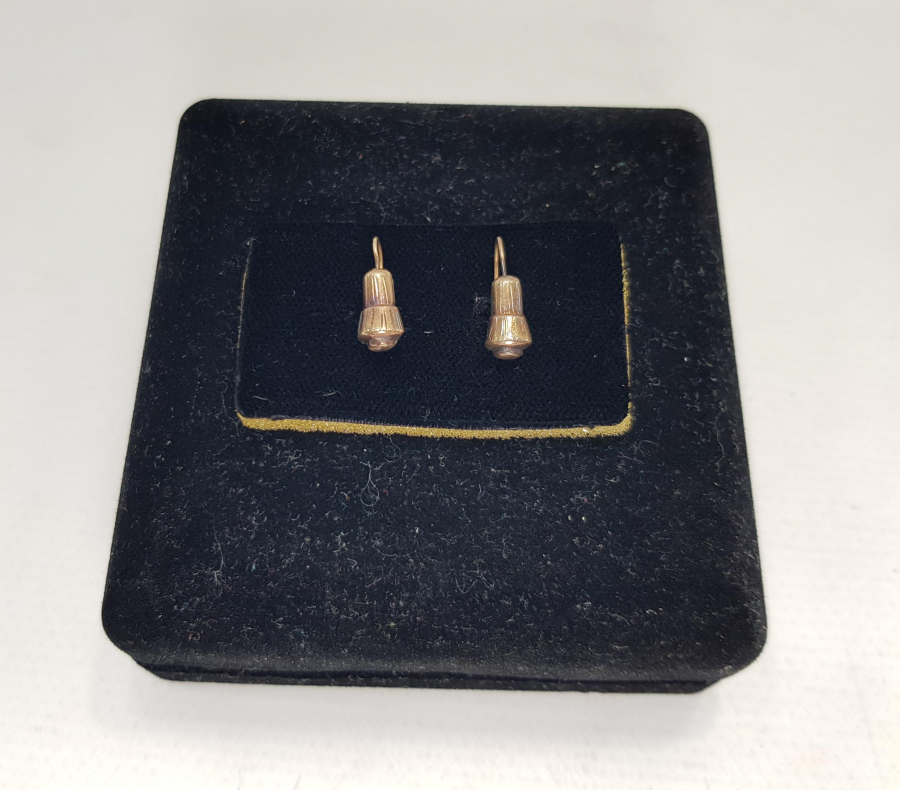 OSMANLI DÖNEMİ TEKKE İŞİ SİKKE FORMLU ALTIN KÜPE 