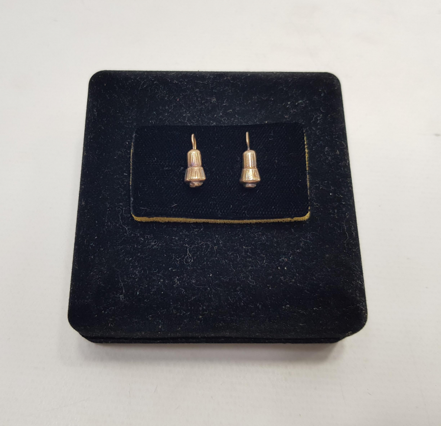 OSMANLI DÖNEMİ TEKKE İŞİ SİKKE FORMLU ALTIN KÜPE 