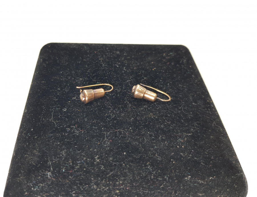 OSMANLI DÖNEMİ TEKKE İŞİ SİKKE FORMLU ALTIN KÜPE 