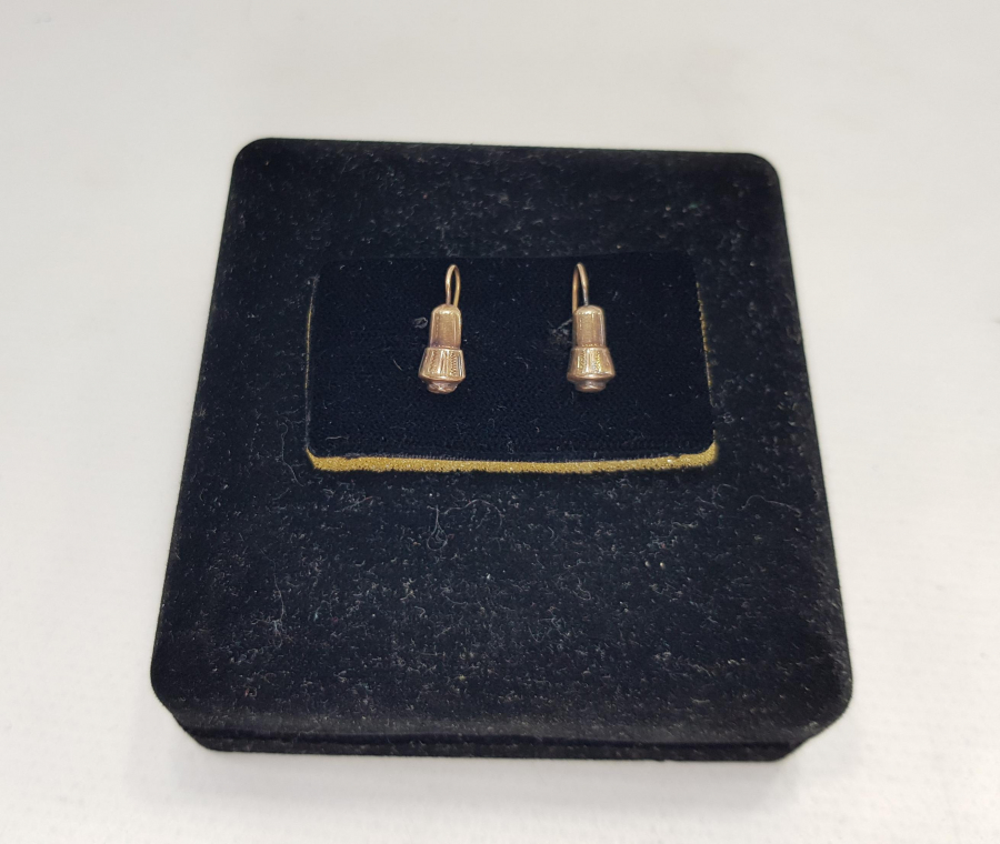 OSMANLI DÖNEMİ TEKKE İŞİ SİKKE FORMLU ALTIN KÜPE 