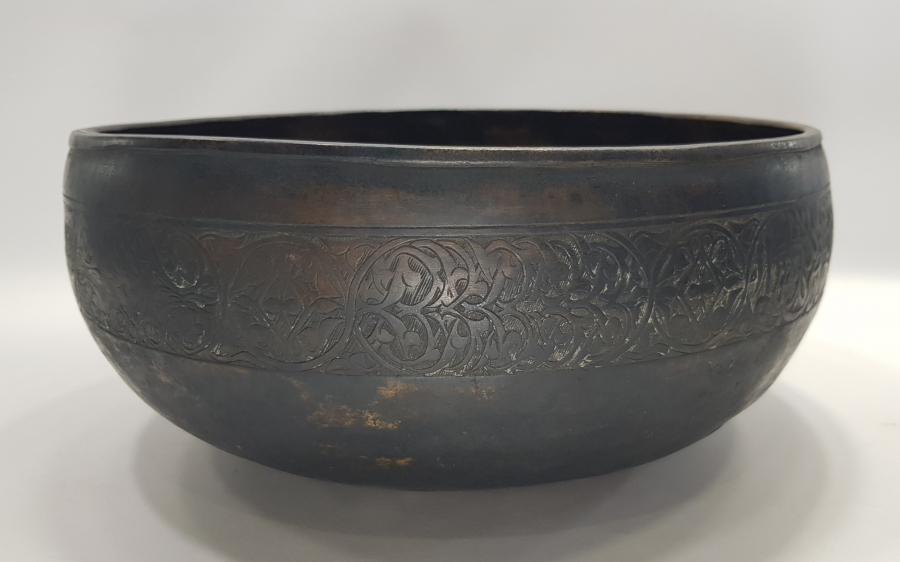 ÜZERİ OSMANLICA YAZILI TEKKE İŞİ BÜYÜK BOY BRONZ TENCERE