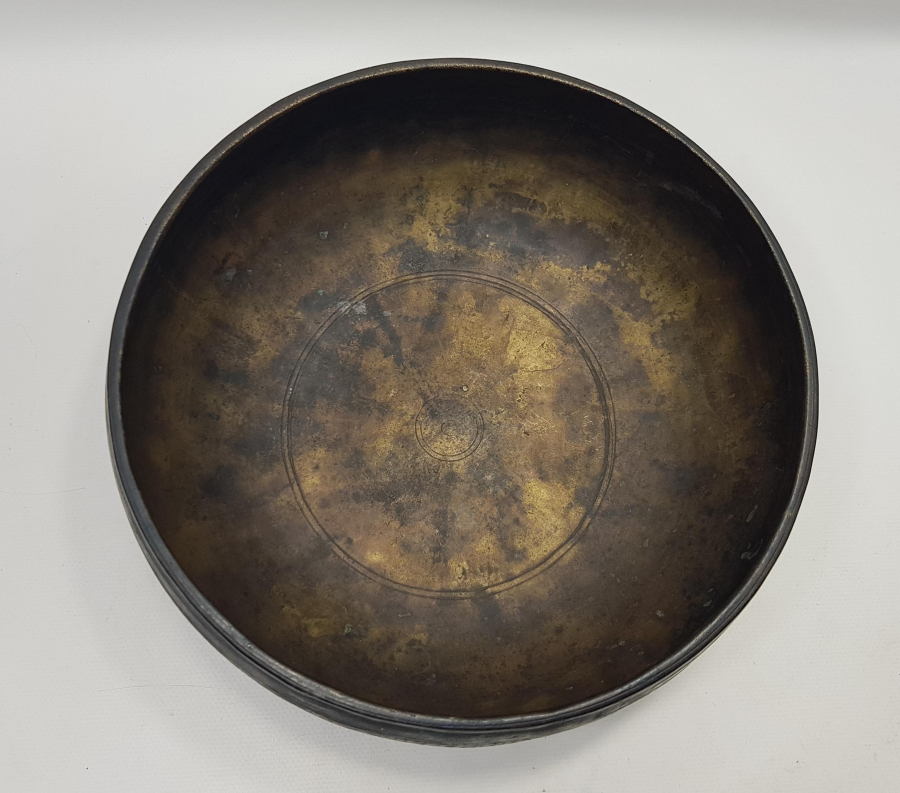 ÜZERİ OSMANLICA YAZILI TEKKE İŞİ BÜYÜK BOY BRONZ TENCERE