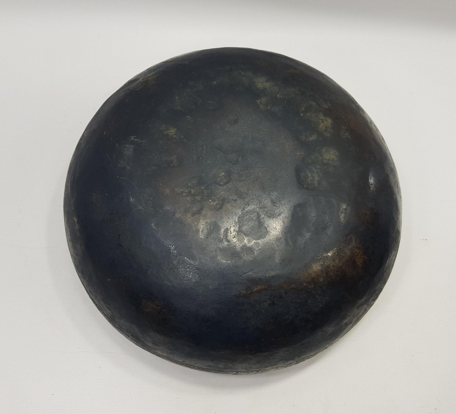 ÜZERİ OSMANLICA YAZILI TEKKE İŞİ BÜYÜK BOY BRONZ TENCERE