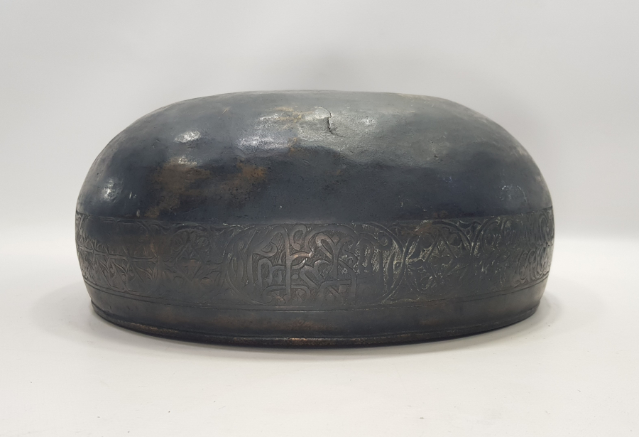 ÜZERİ OSMANLICA YAZILI TEKKE İŞİ BÜYÜK BOY BRONZ TENCERE