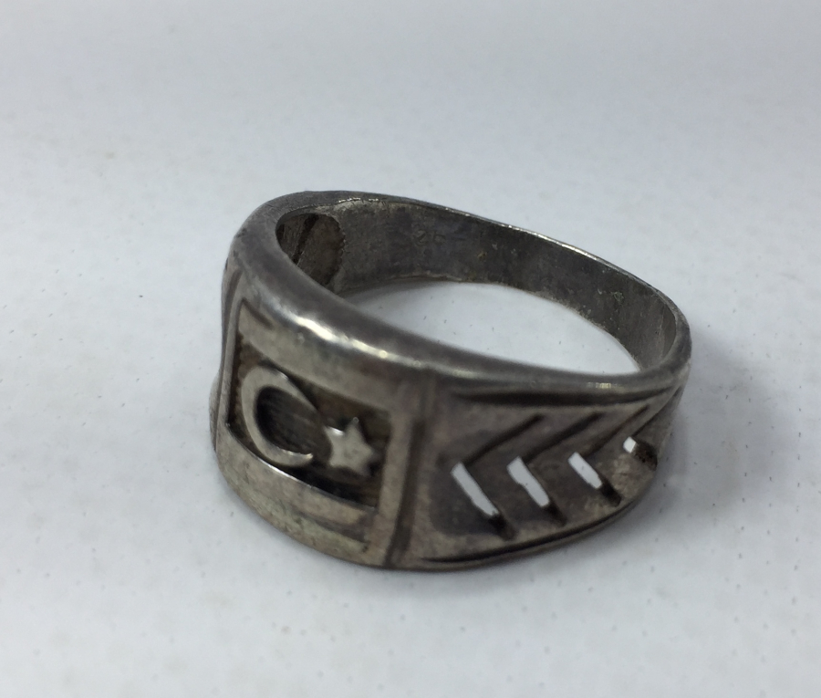 AY YILDIZLI GÜMÜŞ YÜZÜK