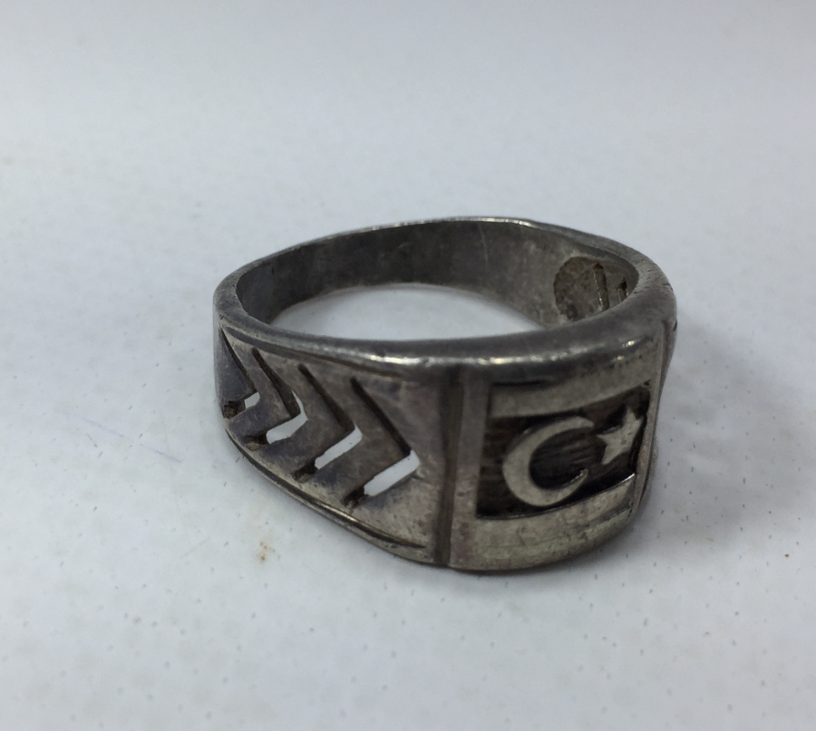 AY YILDIZLI GÜMÜŞ YÜZÜK