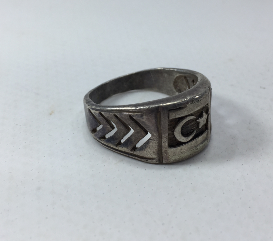 AY YILDIZLI GÜMÜŞ YÜZÜK