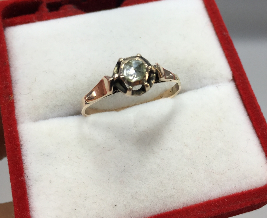 OSMANLI DÖNEMİ ELMAS TAŞLI VE ALTIN TEKTAŞ YÜZÜK