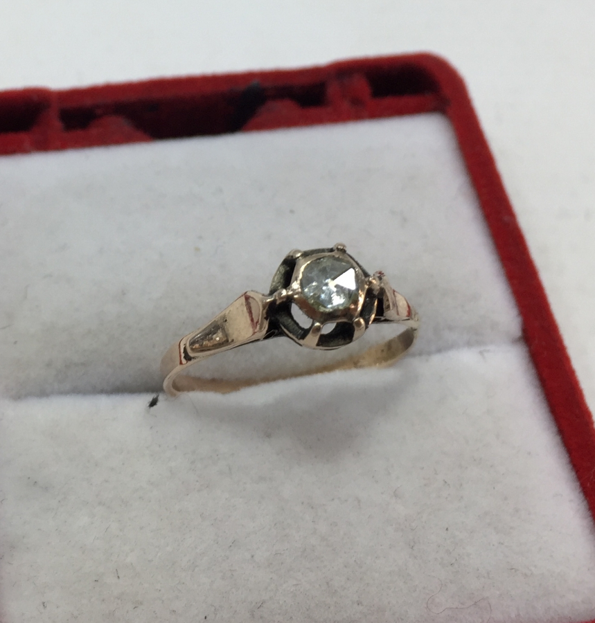 OSMANLI DÖNEMİ ELMAS TAŞLI VE ALTIN TEKTAŞ YÜZÜK