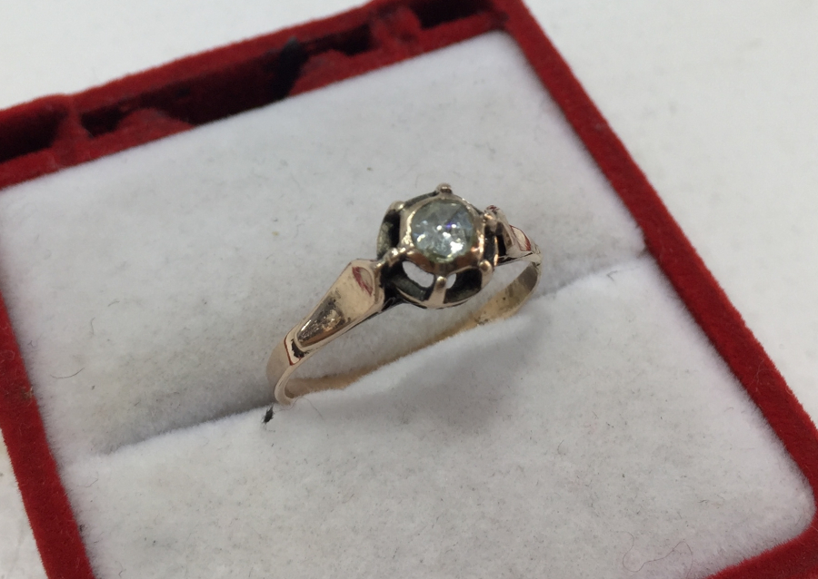 OSMANLI DÖNEMİ ELMAS TAŞLI VE ALTIN TEKTAŞ YÜZÜK