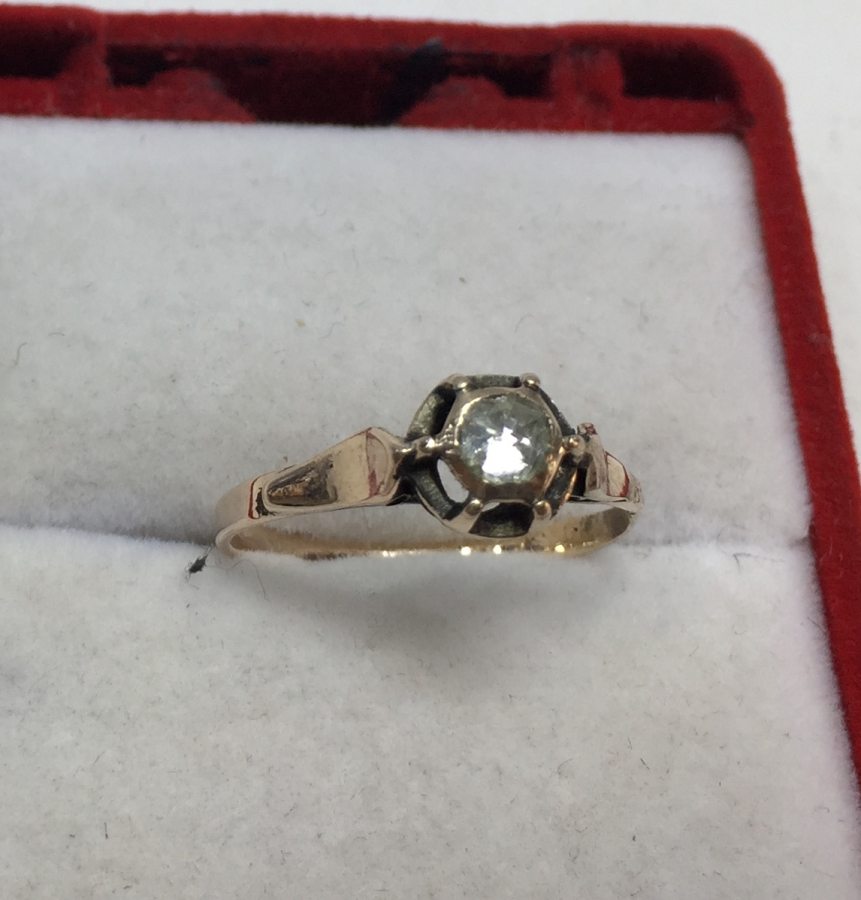 OSMANLI DÖNEMİ ELMAS TAŞLI VE ALTIN TEKTAŞ YÜZÜK