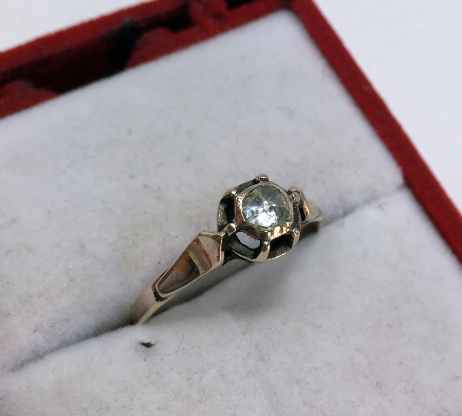 OSMANLI DÖNEMİ ELMAS TAŞLI VE ALTIN TEKTAŞ YÜZÜK