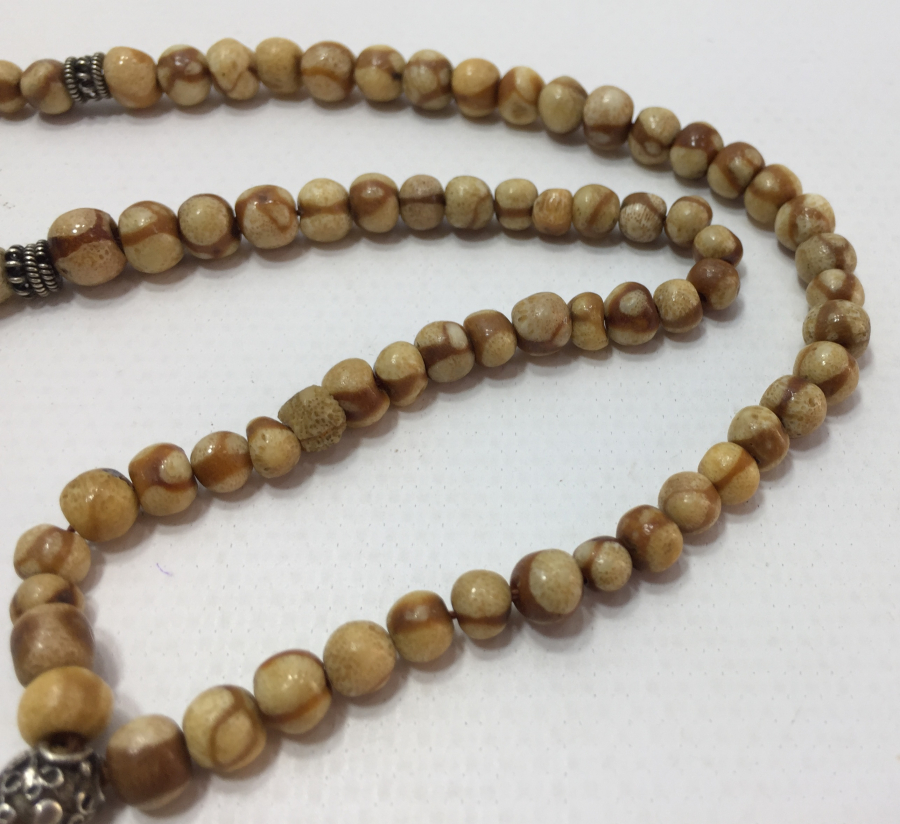 OSMANLI DÖNEMİ GÜMÜŞ İMAMELİ 99 LUK NAMAZ TESBİHİ