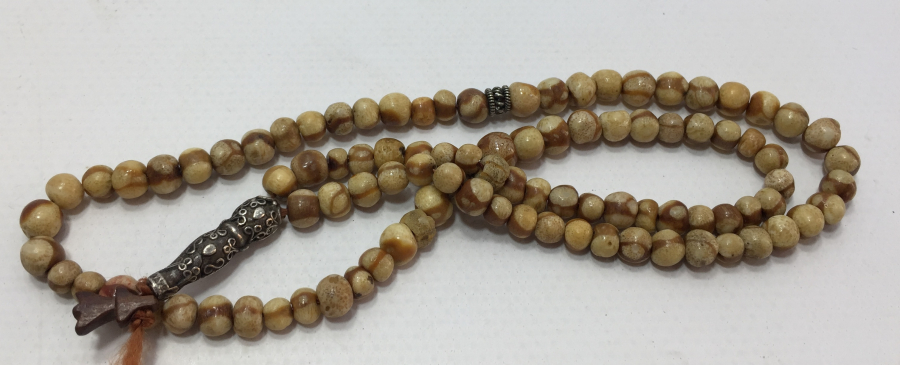 OSMANLI DÖNEMİ GÜMÜŞ İMAMELİ 99 LUK NAMAZ TESBİHİ