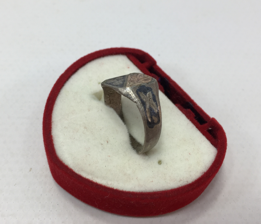 OSMANLI DÖNEMİ İÇİ OSMANLICA YAZILI SAVATLI VAN İŞİ GÜMÜŞ YÜZÜK