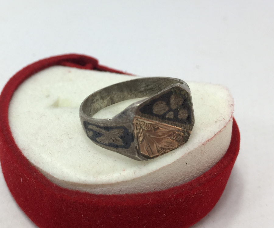 OSMANLI DÖNEMİ İÇİ OSMANLICA YAZILI SAVATLI VAN İŞİ GÜMÜŞ YÜZÜK