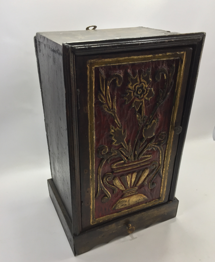 OSMANLI DÖNEMİ KARNİK ÇİÇEKLİ RUM İŞİ MİNİ DOLAP