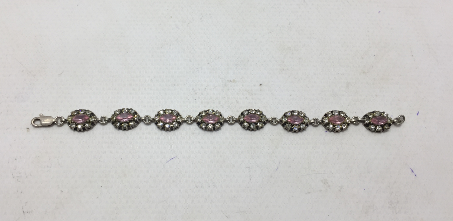 MARGAZİT TAŞLI GÜMÜŞ BİLEKLİK