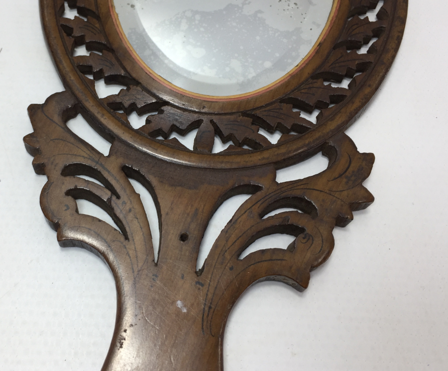 OSMANLI DÖNEMİ AHŞAPTAN MAMUL TAŞ AYNALI GELİN AYNASI