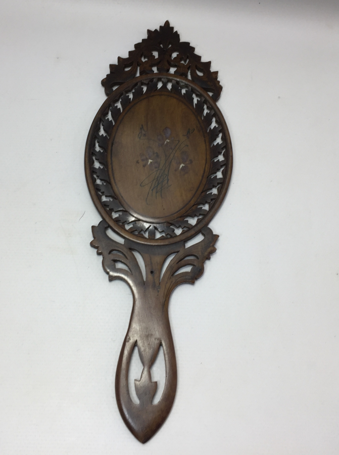 OSMANLI DÖNEMİ AHŞAPTAN MAMUL TAŞ AYNALI GELİN AYNASI