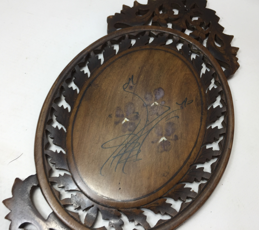 OSMANLI DÖNEMİ AHŞAPTAN MAMUL TAŞ AYNALI GELİN AYNASI