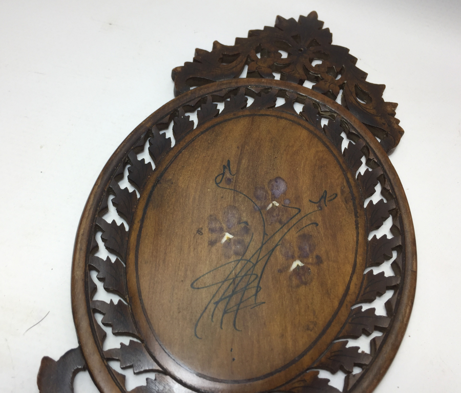 OSMANLI DÖNEMİ AHŞAPTAN MAMUL TAŞ AYNALI GELİN AYNASI