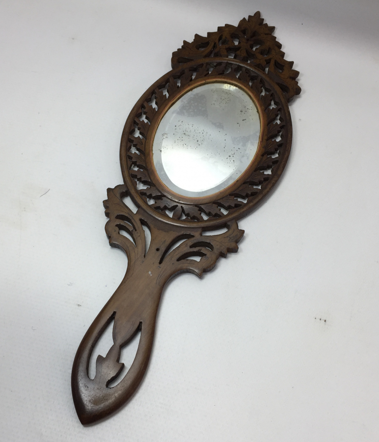 OSMANLI DÖNEMİ AHŞAPTAN MAMUL TAŞ AYNALI GELİN AYNASI