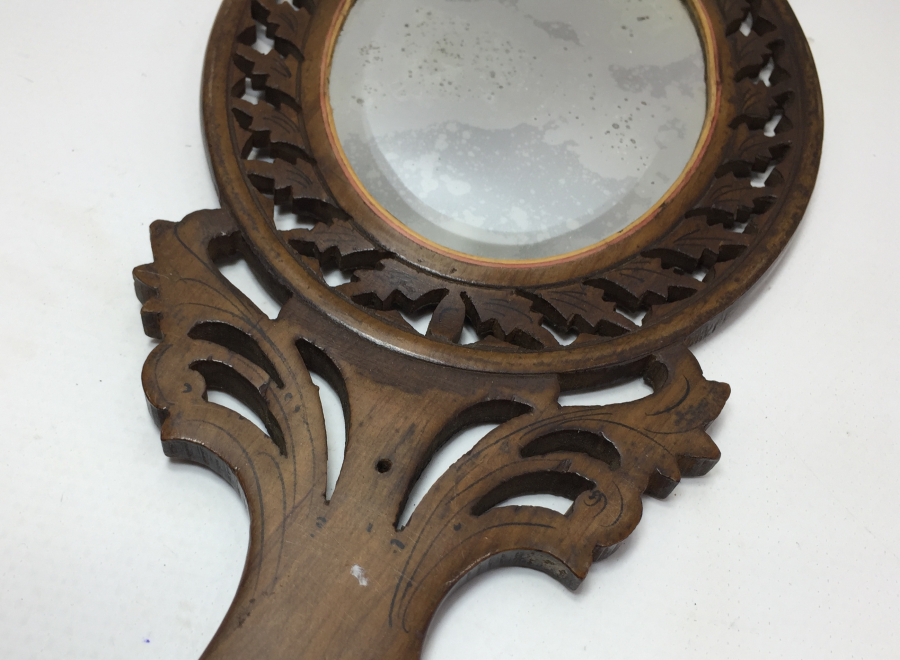 OSMANLI DÖNEMİ AHŞAPTAN MAMUL TAŞ AYNALI GELİN AYNASI