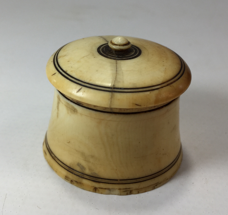 OSMANLI DÖNEMİ FİL DİŞİNDEN MAMUL MİSK KUTUSU