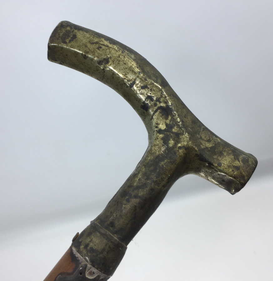 OSMANLI DÖNEMİ GÜMÜŞ SAPLI LALE MOTİFLİ BASTON