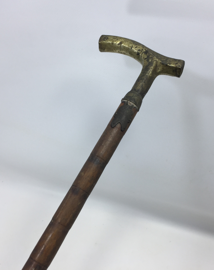 OSMANLI DÖNEMİ GÜMÜŞ SAPLI LALE MOTİFLİ BASTON